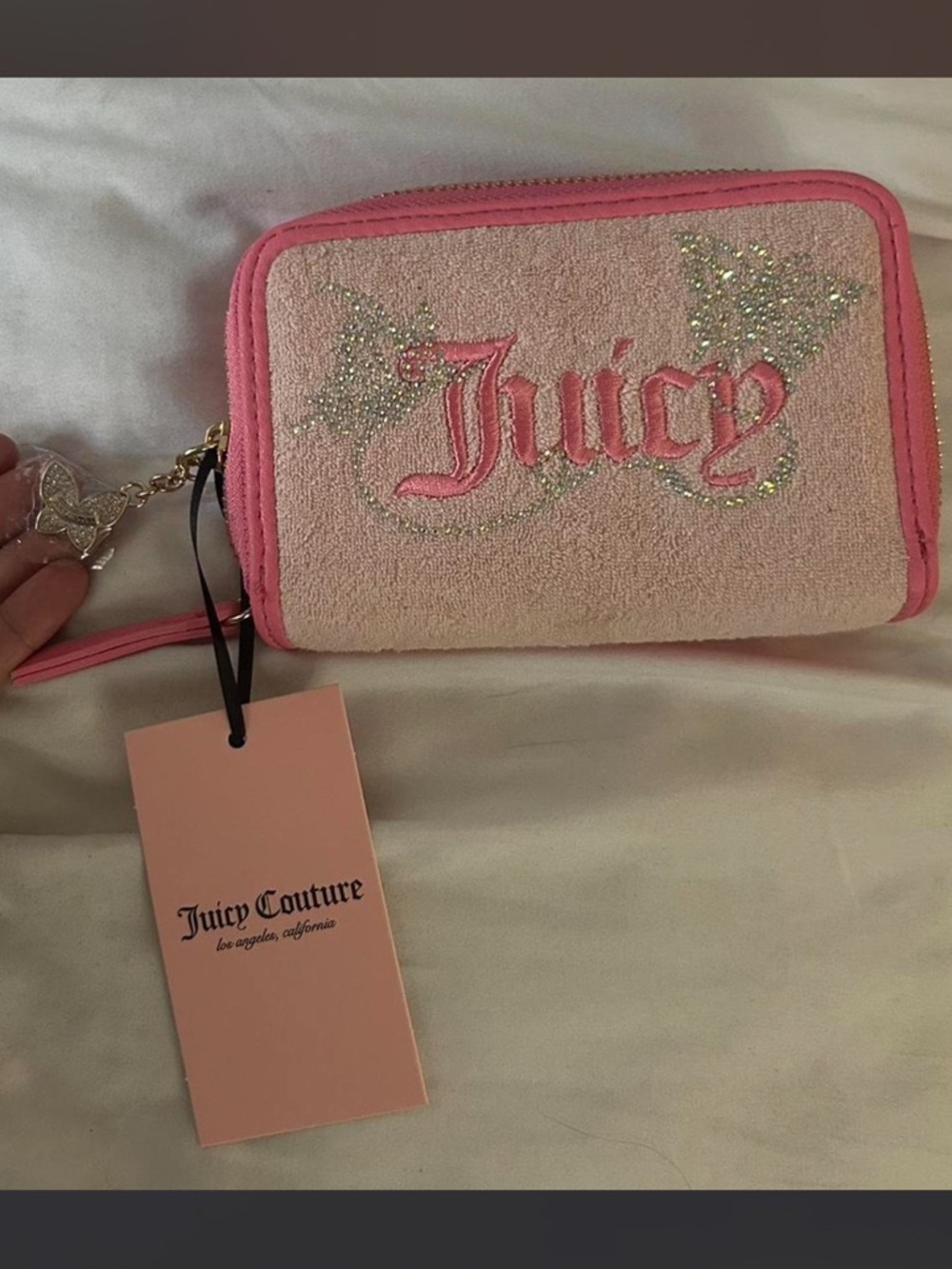 Juicy Couture Pink Zip-Around Wallet